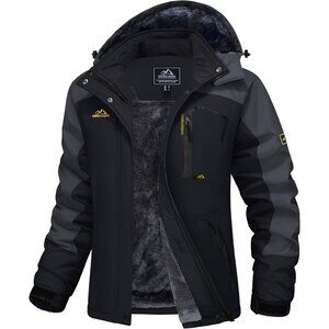 Women's Black Grey Ski Jacket Waterproof Snow Jacket Warm Windproof Winter Coats